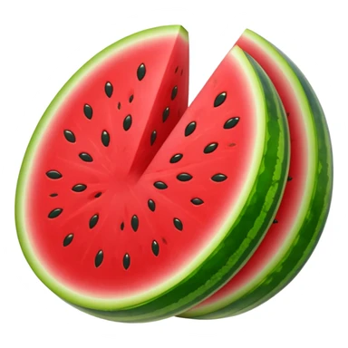 glitter red and green watermelon sticker