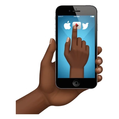 African American hand holding iPhone on YouTube app showing video views sticker