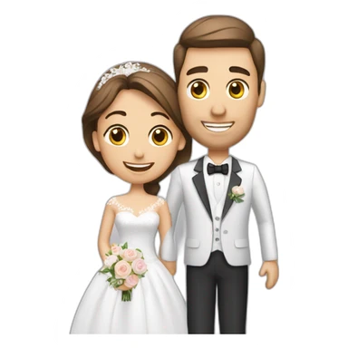 female life insurance advisor with newly wed couple sticker