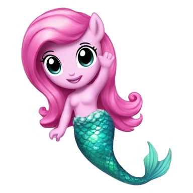 Pink My little pony with a mermaid tail  sticker