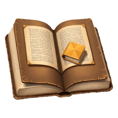 open old book low poly sticker