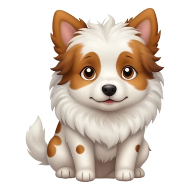 White dog with brown spots.  sticker