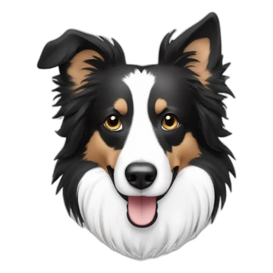 Bordercollie-blackandwhite-with-walleyes sticker
