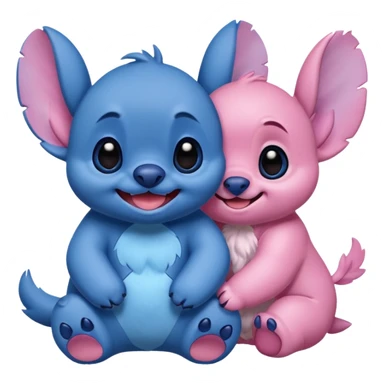 Stitch a cote de  Angel sticker