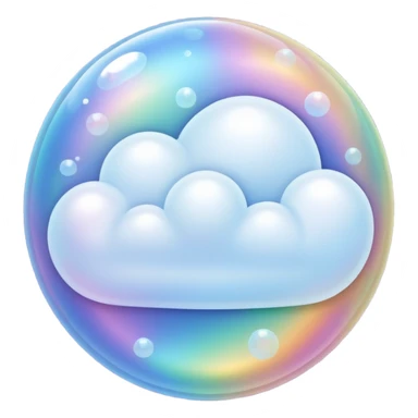 In a bubble cloud. The words “it’s incredible” sticker