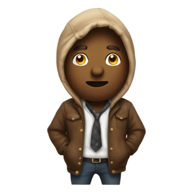Poop wearing clothes  sticker