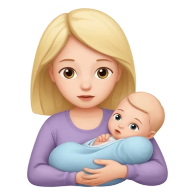 newborn baby with mother sticker