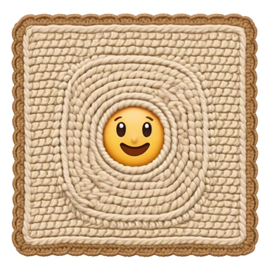 crocheted beige blanket sticker