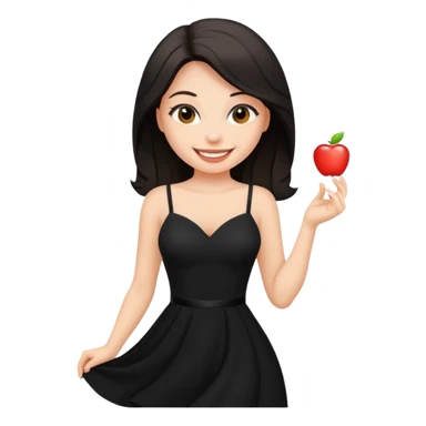 Sexy girl in a black dress sticker