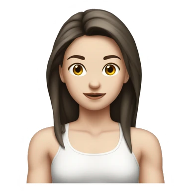 Back muscles girl pale skin brunette sticker