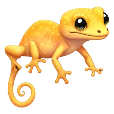 Yellow and peach gecko sticker