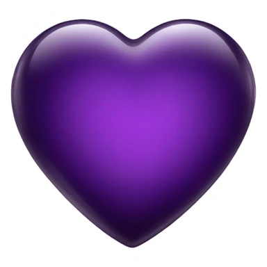 glass dark purple heart  sticker