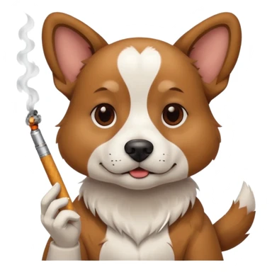 dog with cigarett sticker