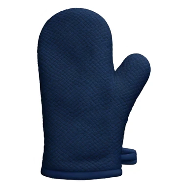 Realistic navy blue oven mitt sticker