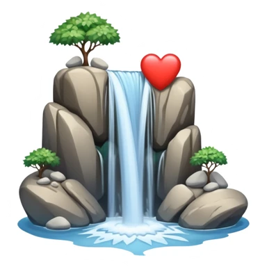 heart shaped - watterfall sticker
