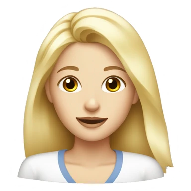 Blonde girl doing skin care  sticker