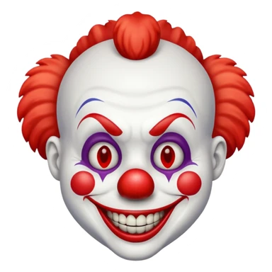Scary clown with smile sticker
