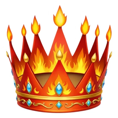 Coroa pegando fogo sticker
