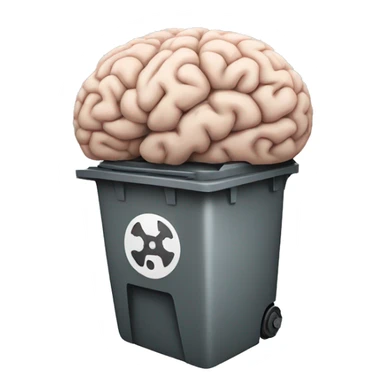 brain in the garbage sticker