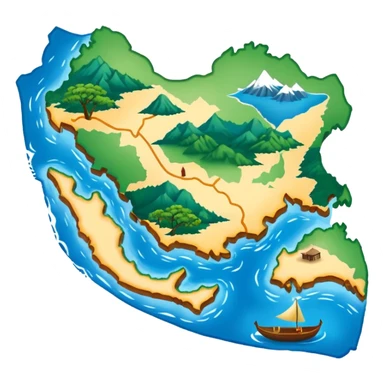 Kerala map sticker