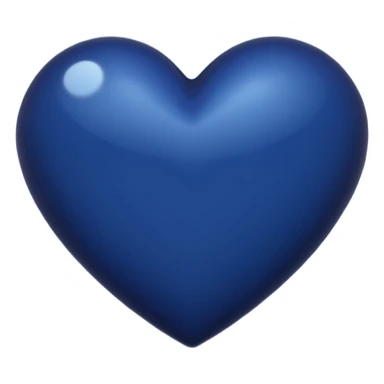 Small dark midnight  blue simple heart sticker