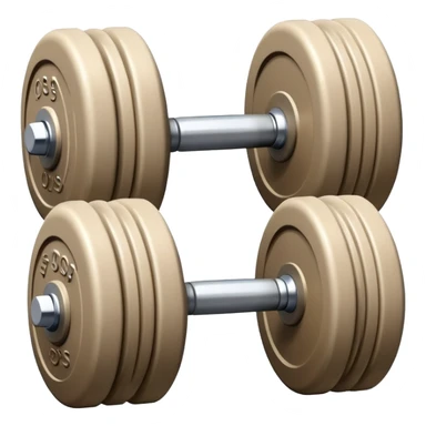 beige dumbbell, fitness equipment sticker