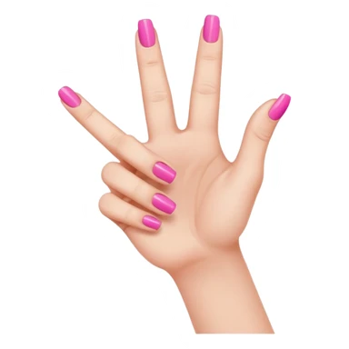 Woman’s hand with pink nail polish giving thumbs down sign sticker