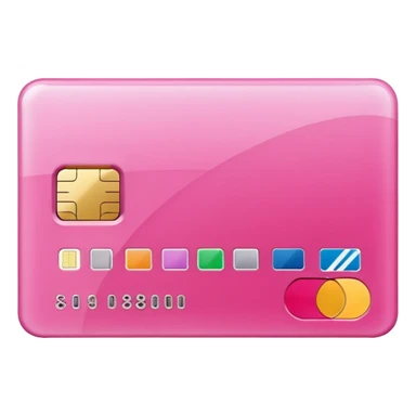 pink credit card transfer sticker