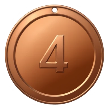 Design a medal for a 4th place sticker