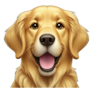 Golden retriever shooting a watergun sticker