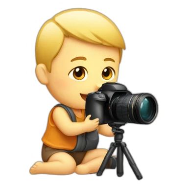 photographer photographing a newborn sticker