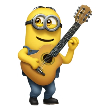 Un minion qui joue de la guitare  sticker