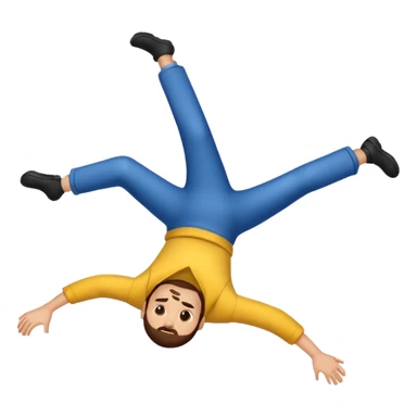 A man falling from the sky sticker