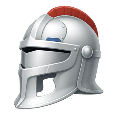Make the helmet a much lighter silver and remove any gold parts. The original style is emoji style, but since emoji style does not support editing, please keep the look consistent with emoji style while making these changes. sticker