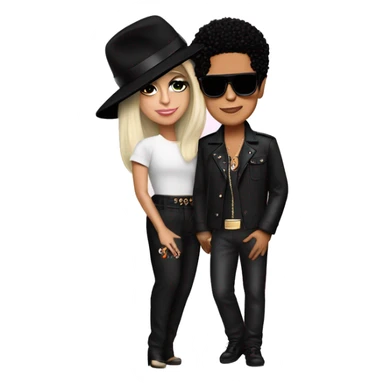 Lady gaga y bruno mars sticker