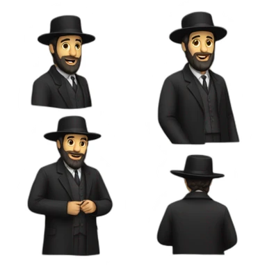 Hasidic man   sticker