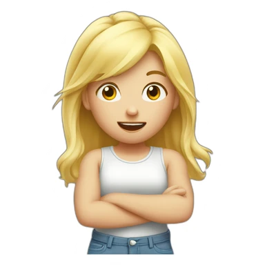 blond girl farting sticker