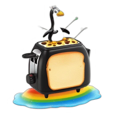 The polka-dotted toaster serenaded the dancing penguins with invisible bagpipes while a rainbow-colored giraffe tap-danced on a cloud made of Jello sticker