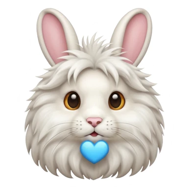Black lionhead bunny sticker