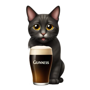 Cat with a Guinness  sticker