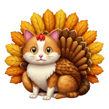 Thanksgiving turkey cat sticker