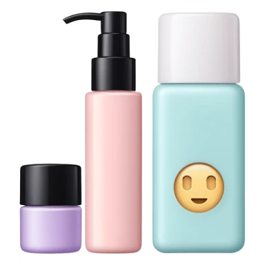 Productos de skincare aesthetic y maquillaje sticker