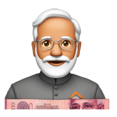 modi on Indian currency sticker