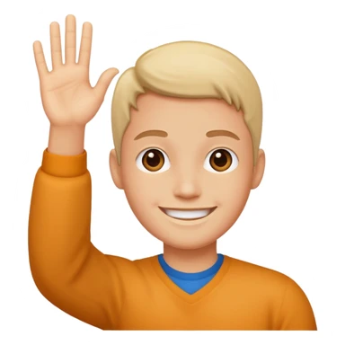 teaming face with hand up sticker