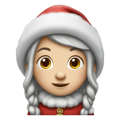 Christmas girl gnome sticker