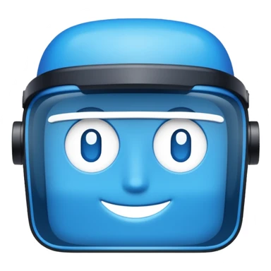 a blue rectangle with the text "visor" written on it sticker