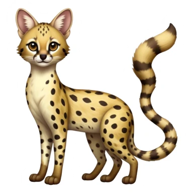 Serval-Genet-Civet-Marsupial-hybrid, full body sticker