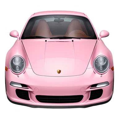 soft pink porsche 911 sticker