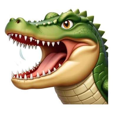 person yelling at a crocodile sticker
