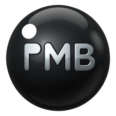 Black Ball with MB written on it. Nothing else no holes. sticker